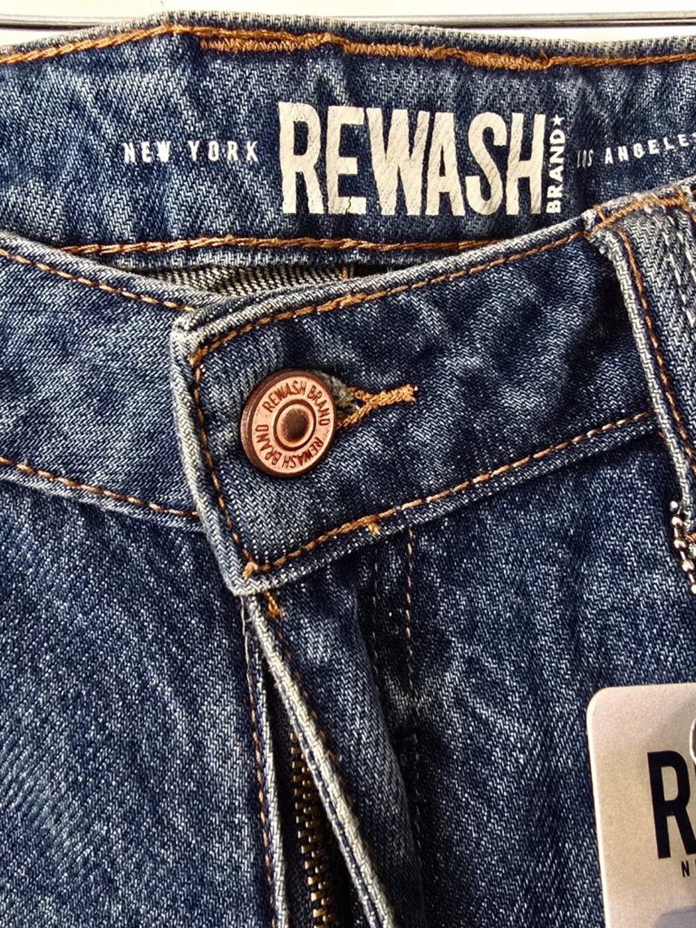 Rewash Straight Cuffed Hem Jeans 28 Medium Wash NWT - Picture 8 of 8
